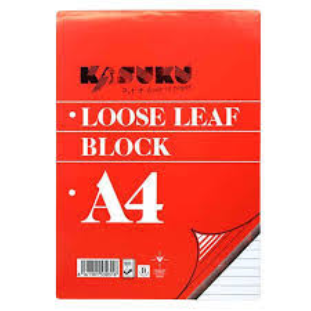 KASUKU LOOSE LEAF BLOCK A4